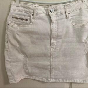 Calvin Klein Cream Denim Skirt